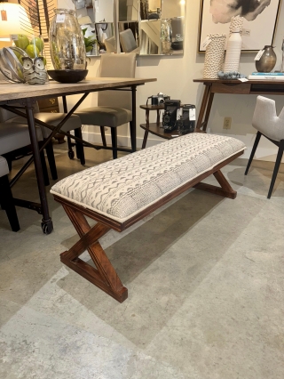 Patterned Wood Bench $229.00