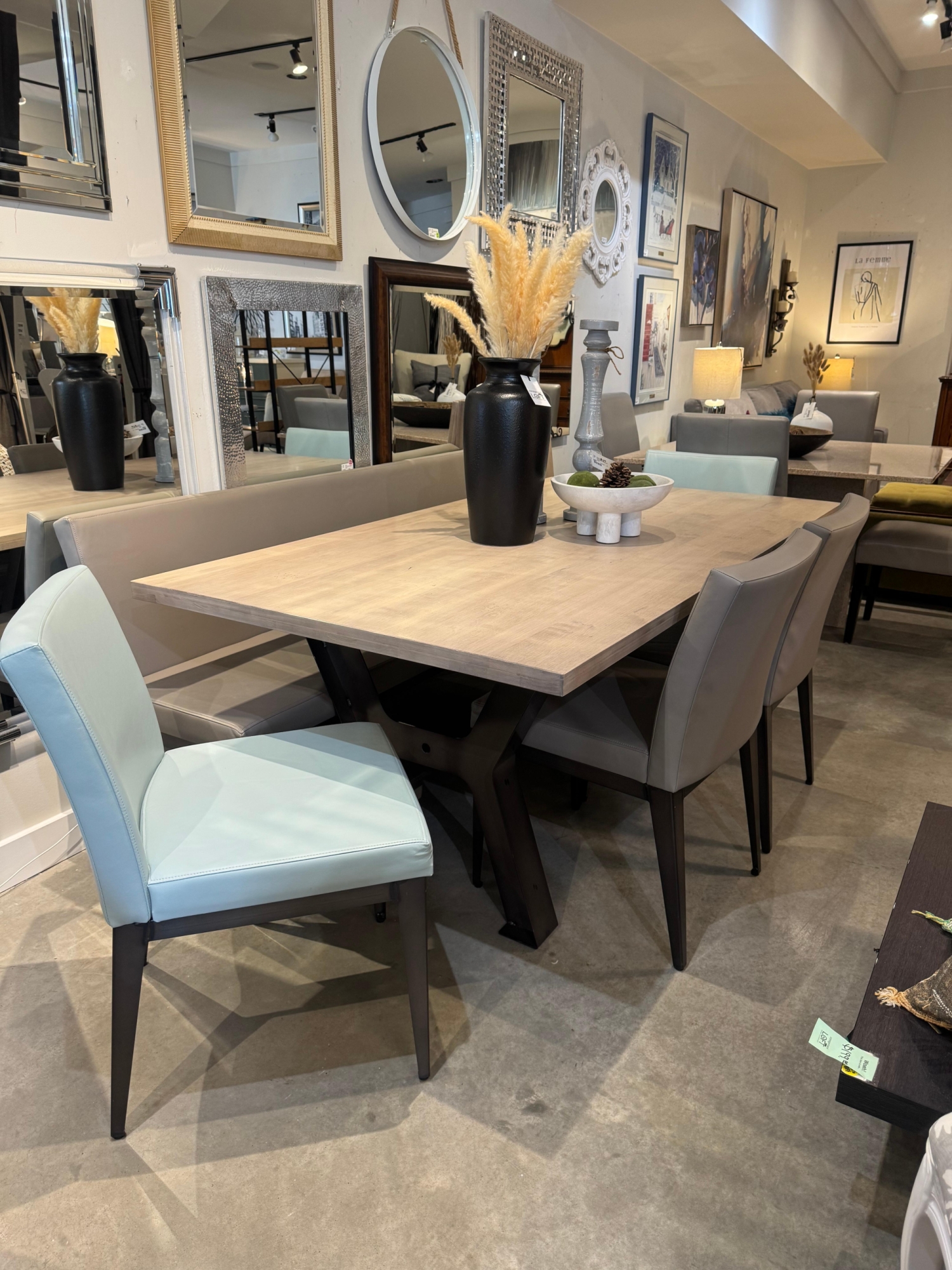 Solid Wood Amisco Dining Table W/ 2 Leaves $1795.00