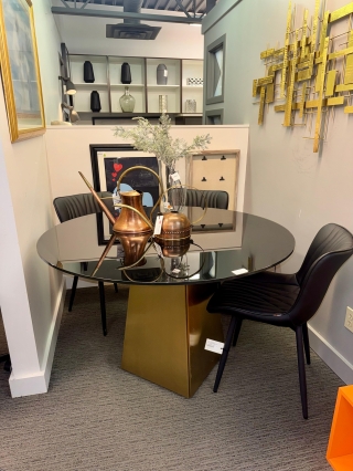 Glass & Metal Dining Table $549.00