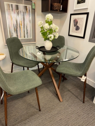 Metal & Glass Dining Table $299.00