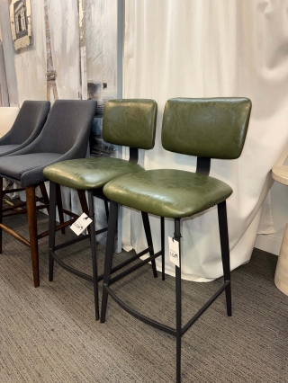 PAIR Pleather Counter Stools $129.00 EACH