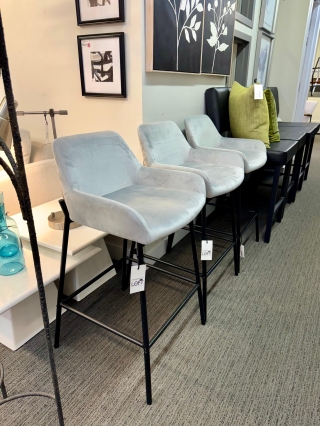 Set of 3 Velvet Counter Stools $99.00 EACH