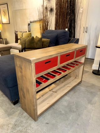 Wine Crate Console Table W/ Wine Rack $699.00