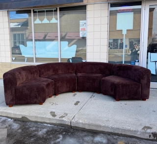 Curved Modular Chenille Sectional $1495.00