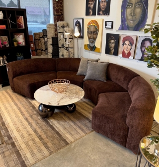 Custom 4 Pc. Modular Curved Chenille Sectional $1495.00
