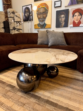 Porcelain Coffee Table W/ Sculptural Base $899.00