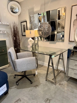 Chrome & Glass Dining Table/Desk $399.00