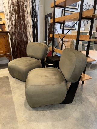 PAIR Micro Suede Accent Chairs $499.00 EACH