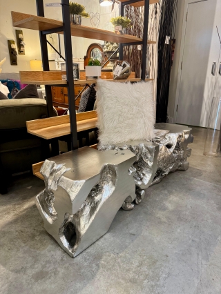 Live Edge Wood Look Bench $579.00