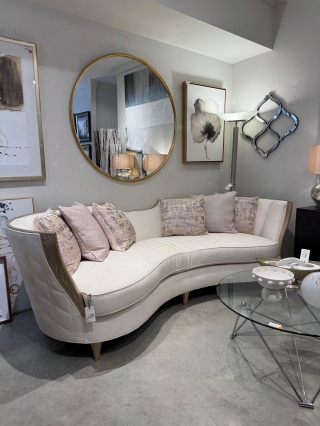 Caracole Down Filled Curved Sofa $1895.00