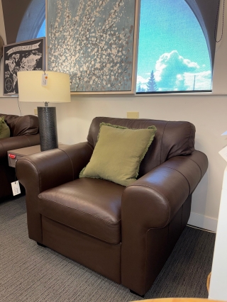 PAIR Leather Accent Chairs $449.00 EACH